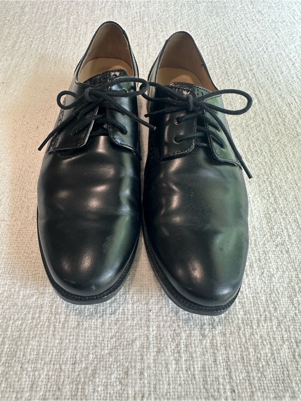 Cole Haan Black Leather Oxford Flats
